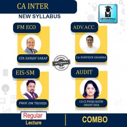 CA INTER  Group 2 combo  Regular Course : Video Lecture + Study Material By CA Parveen Sharma & Prof Om Trivedi & CFA Sanjay Saraf  & CA CS POOJA RATHI DHOOT (DISA )  (For Nov 2022 )