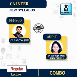 CA INTER  FM - ECO & Audit . Regular Course : Video Lecture + Study Material By CA Aaditya Jain  & CA CS POOJA RATHI DHOOT (DISA )  (For Nov 2022 )