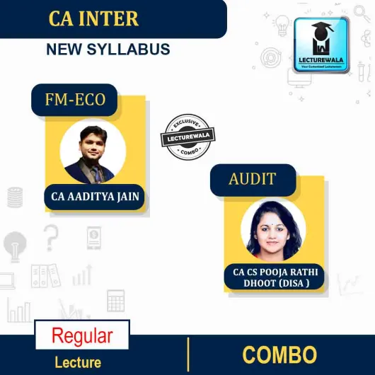 CA INTER FM - ECO & Audit . Regular Course By CA Aaditya Jain & CA CS POOJA RATHI DHOOT (DISA ) : Pen drive / online classes. CA INTER FM - ECO & Audit . Regular Course By CA Aaditya Jain & CA CS POOJA RATHI DHOOT (DISA ) : Pen drive / online classes.