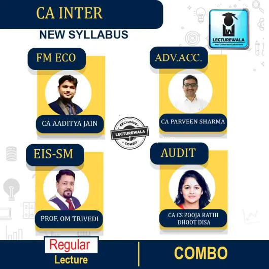 CA INTER Group 2 combo Regular Course By CA Parveen Sharma & Prof Om Trivedi & CA Aaditya Jain & CA CS POOJA RATHI DHOOT (DISA ) ; Pen drive / Online classes. CA INTER Group 2 combo Regular Course By CA Parveen Sharma & Prof Om Trivedi & CA Aaditya Jain & CA CS POOJA RATHI DHOOT (DISA ) ; Pen drive / Online classes.