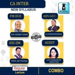 CA INTER  Group 2 combo  Regular Course : Video Lecture + Study Material By Prof. Om Trivedi & CA PARVEEN JINDAL & CFA Sanjay Saraf  & CA CS POOJA RATHI DHOOT (DISA )  (For Nov 2022 )