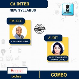 CA INTER  FM - ECO & Audit . Regular Course : Video Lecture + Study Material By CFA Sanjay Saraf  & CA CS POOJA RATHI DHOOT (DISA )  (For Nov 2022 )