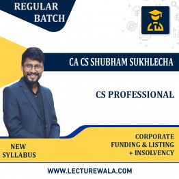 CS Professional COMBO ( CFLSE + Insolvency ) by CA CS Shubham Sukhlecha : Pen drive / Online classes.