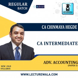  CA Intermediate Advanced  Accounting (Paper 5) Regular Course: By CA Chinmaya Hegde : Pen drive / online classes 