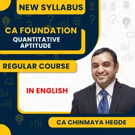 CA Foundation New Syllabus Quantitative Aptitude Regular Classes In English By CA Chinmaya Hegde : Pen Drive / Online Classes CA Foundation New Syllabus Quantitative Aptitude Regular Classes In English By CA Chinmaya Hegde : Pen Drive / Online Classes
