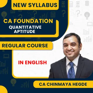 CA Foundation New Syllabus Quantitative Aptitude Regular Classes In English By CA Chinmaya Hegde : Pen Drive / Online Classes CA Foundation New Syllabus Quantitative Aptitude Regular Classes In English By CA Chinmaya Hegde : Pen Drive / Online Classes