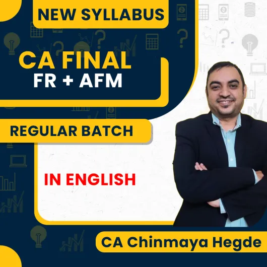 CA Final Financial Reporting & Advanced Financial Management Regular Combo New Syllabus By CA Chinmaya Hegde : Pen drive / online classes 