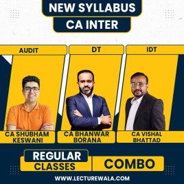 CA Bhanwar Borana Direct Tax &amp; CA Vishal Bhattad Indirect Tax &amp; CA Shubham Keswani Auditing Regular Online Combo Classes For CA Inter