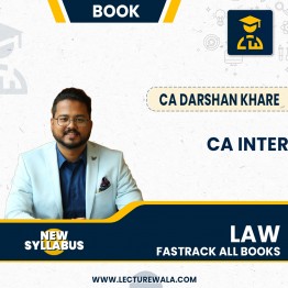 CA INTER LAW Fastrack All Books BY CA DARSHAN KHARE: Study material.