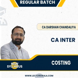 CA Inter Cost and Management Accounting ICAI New Pattern Regular Batch by CA Darshan Chandaliya : Google Drive  /  Pen drive classes.