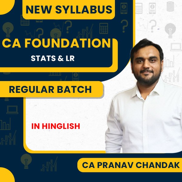 CA Pranav Chandak Statistics & Logical Reasoning Regular Online Classes For CA Foundation : Google Drive Classes