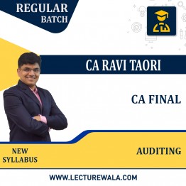 Pre Booking CA Final New Scheme Auditor Study Material Batch By CA Ravi Taori : Google Drive / Online Classes