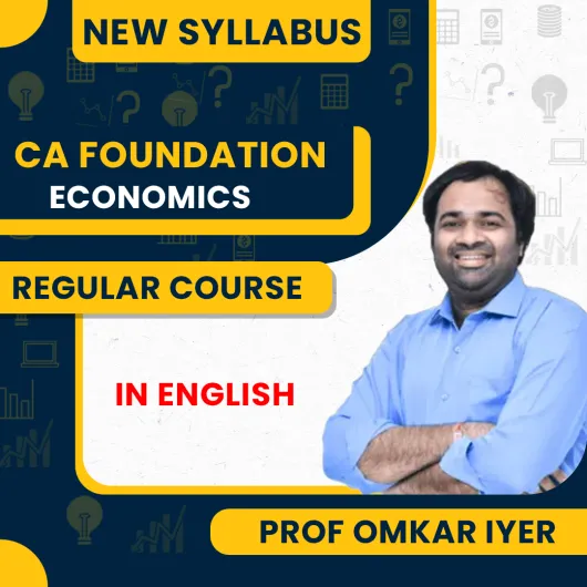 CA Foundation New Syllabus Business Economics Regular Classes In English By Prof Omkar Iyer : Pen Drive / Online Classes