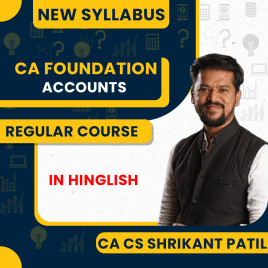 CA Foundation Accounts New Syllabus Regular Batchby CA CS Shrikant Patil: Online classes.