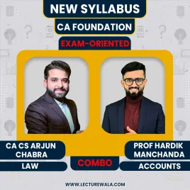  CA CS Arjun Chabra, Prof Hardik manchanda Businness Law &amp; Accounts Exam-Oriented Combo by BB Virtuals for CA Foundation 