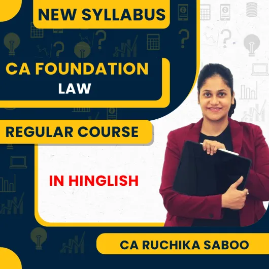 CA Foundation New Syllabus Business Law Regular Classes By CA Ruchika Saboo: Online Classes CA Foundation New Syllabus Business Law Regular Classes By CA Ruchika Saboo: Online Classes