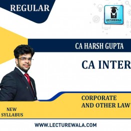 CA Inter Corporate And Other Law Regular Course: Video Lectures + Study Materials by CA Harsh Gupta (For  Nov. 2022 & May 2023 )