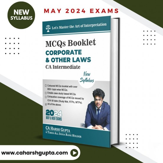 CA Inter Law MCQ Book: By CA Harsh Gupta : Study Material
