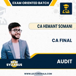 CA Final Audit Exam Oriented Batch New Syllabus By CA Hemant Somani : Online Classes