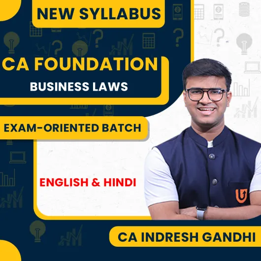 CA Indresh Gandhi Business Laws Exam-Oriented Online Classes For CA Foundation: Online Classes