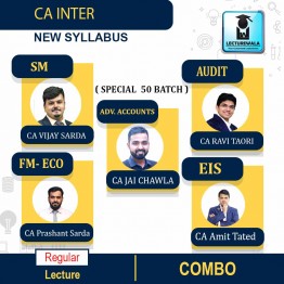 CA Inter Group - 2 All Subjects Combo ( special  50 batch )Regular Course :By V Smart : Pen Drive / Online Classes