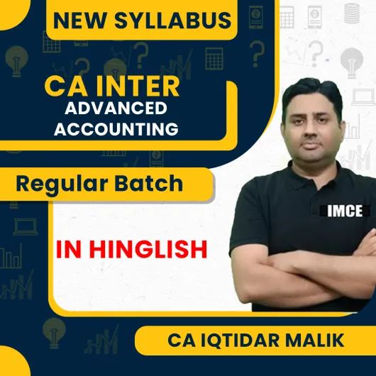 CA Iqtidar malik Adv. Accounts New Syllabus Regular Classes For CA Inter Online Classes