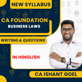 CA Ishant Goel Business Law Writing &amp; Questions Online Classes For CA Foundation