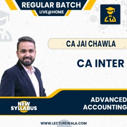 Pre-Booking CA Inter Advanced Accounting New Scheme Regular Course In-Depth Batch By CA Jai Chawla Online Classes