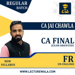 CA Final Financial Reporting (FR) Exam-Oriented Regular Course (In English) By CA Jai Chawla: Pen Drive / Google Drive