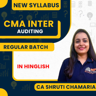 CA Shruti Chamaria Auditing Regular Online Classes For CMA Inter New Syllabus