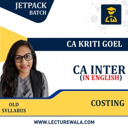 CA Inter Cost and Management Accounting Jetpack Batch IN English OLD Syllabus  by CA KRITI GOEL : Pen Drive / Online Classes