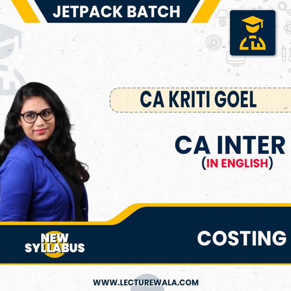 CA Inter New Syllabus Cost and Management Accounting Jetpack Batch IN English  by CA KRITI GOEL : Pen Drive / Online Classes