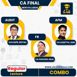 CA Final FR & Audit & AFM Combo New Scheme Regular Course By CA Parveen Jindal and CA Kapil Goyal and CA Aaditya Jain : ONLINE CLASSES. 