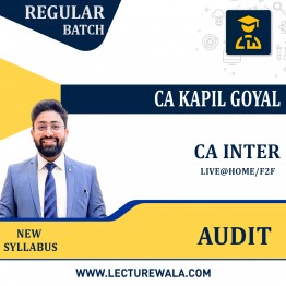 CA Inter Audit Face to Face / Live from Home by CA Kapil Goyal: Online classes
