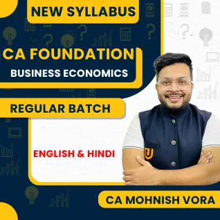 CA Mohnish Vora Business Economics Regular Online Classes For CA Foundation