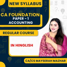 CA/CS Mayserah Mazhar Accounting In-Depth Regular Online Course For CA Inter CA/CS Mayserah Mazhar Accounting In-Depth Regular Online Course For CA Inter