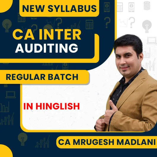 CA Mrugesh Madlani Audit Regular Online Classes For CA Inter : Google/Pen Drive Classes