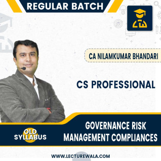 CS Professional Governance Risk Management Compliances old Syllabus Regular Course by CA CS Nilamkumar Bhandari : Pen drive / Online classes. CS Professional Governance Risk Management Compliances old Syllabus Regular Course by CA CS Nilamkumar Bhandari : Pen drive / Online classes.