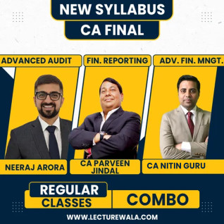 CA Parveen Jindal & Neeraj Arora & CA Nitin Guru Group 1 Combo Regular Online Classes For CA Final: Online Classes CA Parveen Jindal & Neeraj Arora & CA Nitin Guru Group 1 Combo Regular Online Classes For CA Final: Online Classes