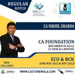 CA Foundation Economics & BCK Regular Course : Video Lecture + Study Material by CA Nikhil Sarda (For May 2022 & Nov 2022)