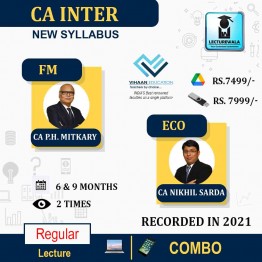 CA Inter FM-ECO Regular Course : Video Lecture + Study Material by CA P.H.Mitkary & CA Nikhil Sarda (For May 2022 & Nov 2022)