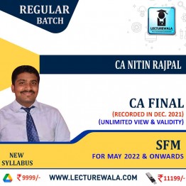 CA Final SFM Regular Course by CA Nitin Rajpal : Pen drive / Online classes.
