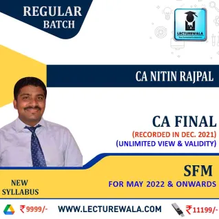 CA Final SFM Regular Course by CA Nitin Rajpal : Pen drive / Online classes. CA Final SFM Regular Course by CA Nitin Rajpal : Pen drive / Online classes.