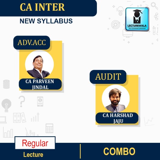 CA Inter Group - 2 Combo (Audit + Adv. Acc ) Regular Course By CA Harshad Jaju, CA Parveen Jindal : PEN DRIVE / ONLINE CLASSES. 