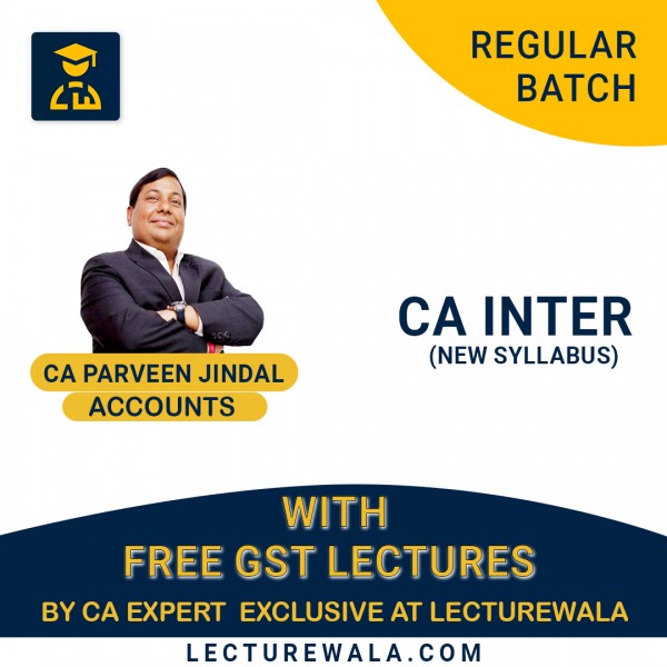 CA Inter Accounts With Free GST Regular Course By CA Praveen Jindal :  PEN DRIVE / ONLINE CLASSES.