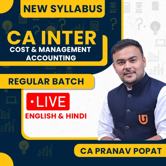 CA Inter Costing New Scheme Regular Live Batch By CA PRANAV POPAT : Live Online Classes