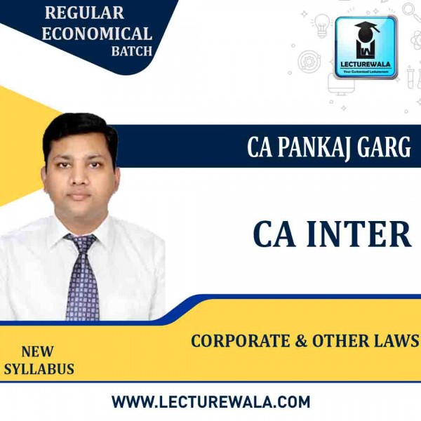 CA Inter Corporate And Other Laws (Regular Economical  Batch)  By CA Pankaj Garg   :Pen Drive / Online Classes