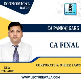 CA Final Corporate & Other Laws (Economical  Batch) By CA Pankaj Garg : Pen Drive / Online Classes