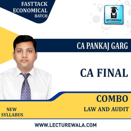 CA Final Law And Audit Combo (Fasttrack Economical  Batch) : Video Lecture + Study Material By CA Pankaj Garg : Pen Drive / Online Classes