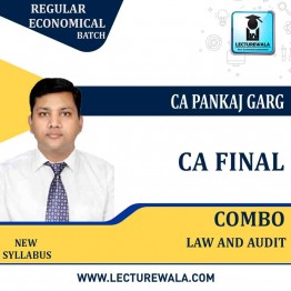 CA Final Law And Audit Combo (Regular Economical  Batch)  By CA Pankaj Garg : Pen Drive / Online Classes